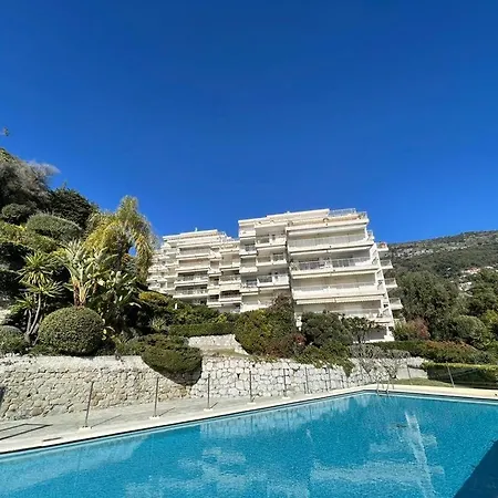 Magnifique Appartement, Vue Mer, De Standing, Piscine Et Parking Prive * Menton